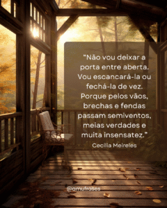 Reflexões de Cecília Meireles sobre vida e tempo